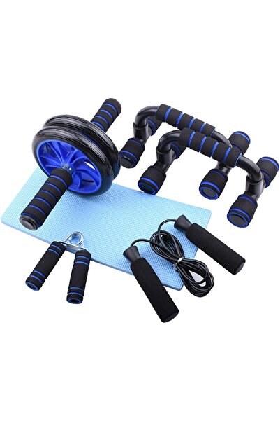 HEPİTOP Push Up Bar Plastik Şınav Barı Seti Egzersiz Tekeri El Yayı Atlama İpi