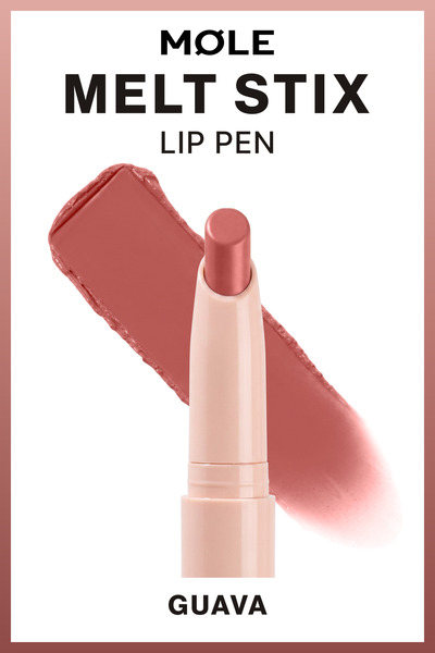 MQLE Pencil Lipstick - Melt Stix 10 Guava Pink Coral Creamy Satin
