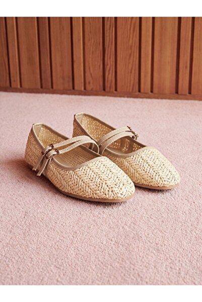 LC Waikiki LCW STEPS Bej Kadın Hasır Babet