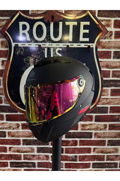MT Helmets Thunder 4 SV Mat Siyah Kask (+1 Renkli Vizörle Beraber)