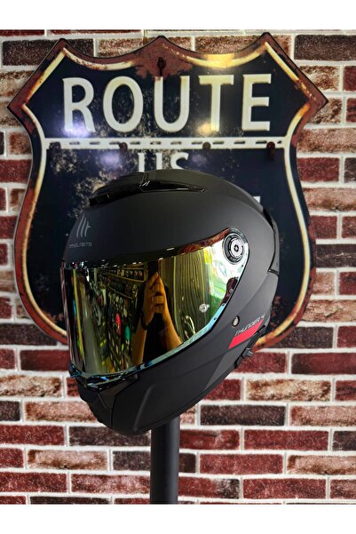 MT Helmets Thunder 4 SV Mat Siyah Kask (+1 Renkli Vizörle Beraber)