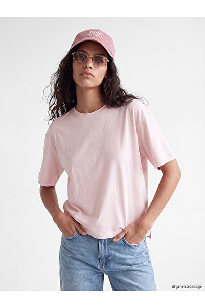 LC Waikiki Pink Crew Neck Modal Blend Women's T-Shirt