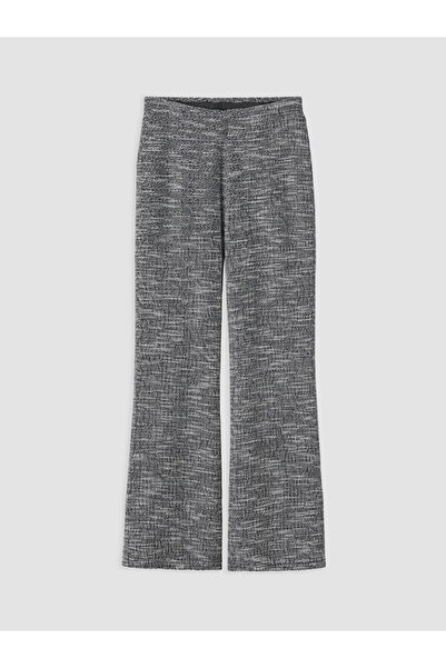 LC Waikiki Black High Waist Flared Women's Trousers