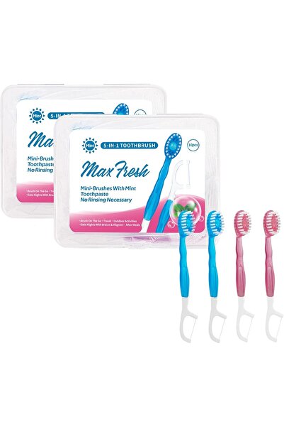 Arabest 20pcs 5-in-1 Mini Toothbrush and Dental Floss Set,Disposable,Portable...