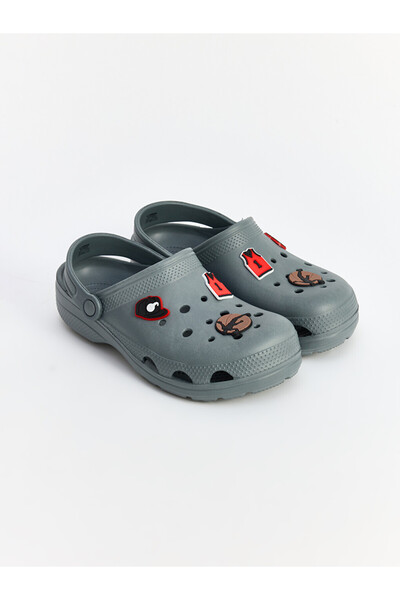 LC Waikiki Gray Charm Detailed Men's Beach Sandals