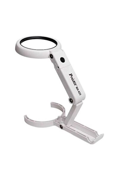 Proskit Lupă portabilă pliabilă 3.75X cu LED, alimentată prin USB sau 3x AAA,...