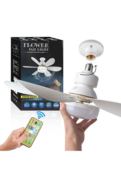 hey Ventilator de tavan cu LED și telecomandă E27, 30W/40W, 3 viteze, lumină ...