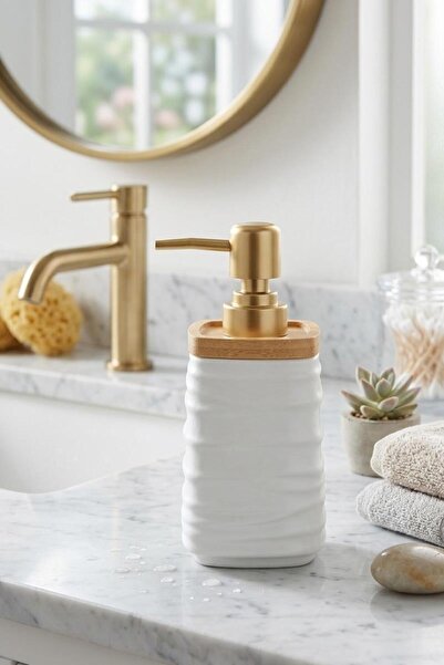 ALBETTO Porcelain Liquid Soap Dispenser 300ml White 43441