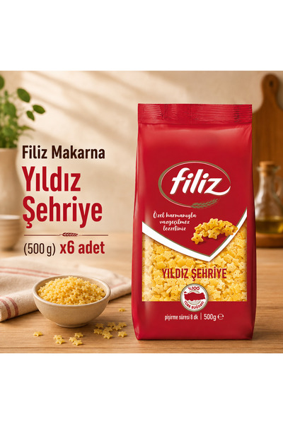 FİLİZ Klasik Yıldız Şehriye 500 g x6 Adet
