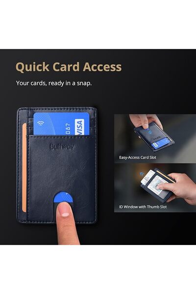 Buffway Mens RFID Blocking Slim Bifold Wallet Minimalist Leather Small Wallet...