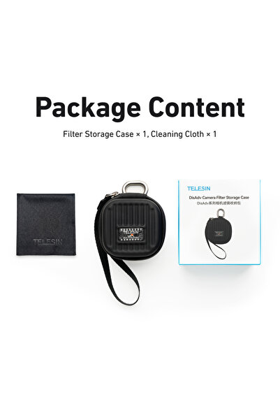 Choice1 Black TELESIN 6-in-1 Lens Filter Case Camera Lens Filter Storage Bag ...