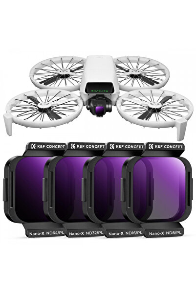 K&F CONCEPT DJI Flip / Lito X1 ND/PL 4'lü Filtre Seti Nano-X Serisi