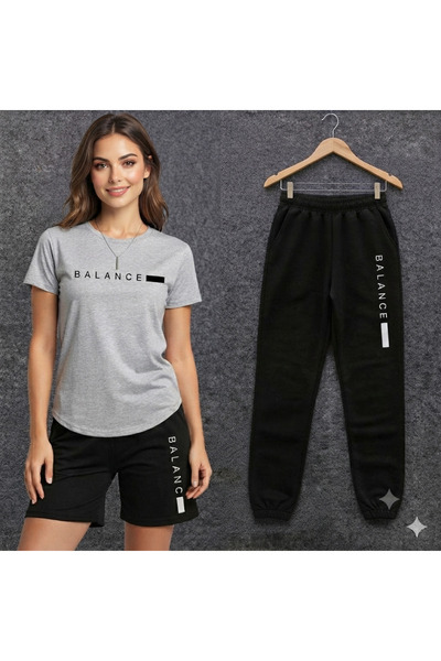 CLOTHES33 T-Shirt, Sweatpants, Shorts 3-Piece Combination Thin Summer Sweat-A...