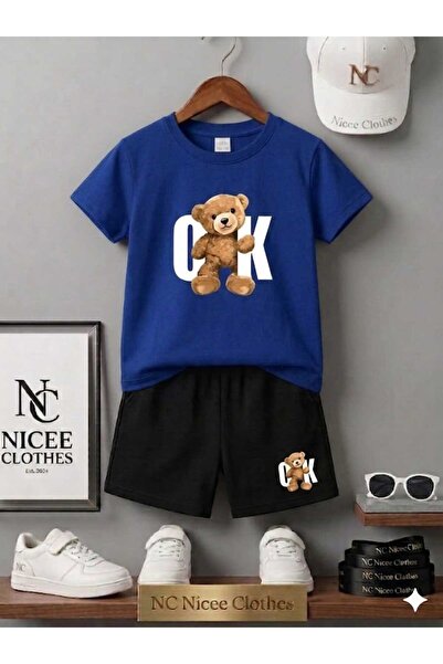 Leto Lykia Summer Children's T-Shirt Shorts Unisex (Coco Bear Printed)
