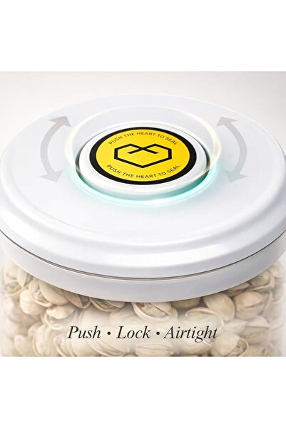 Homesmiths Airtight 700ml Round Food Popup Container, Kitchen & Pantry Organi...