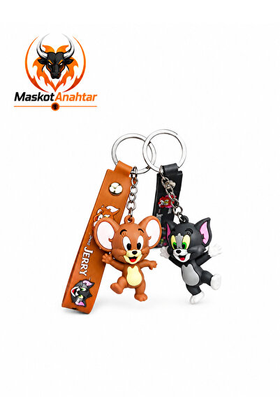 MaskotAnahtar Silikon Anahtarlık TOM & JERRY