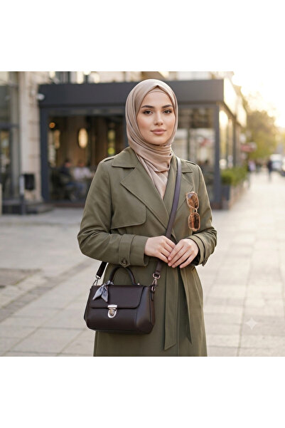 valentina victoria حقيبة نسائية كلاسيكية من الجلد الأصلي من VALVİC بمقبضين
