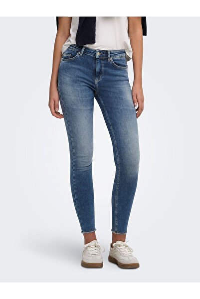 ONLY Džínsy skinny fit ONLBLUSH Stredový pás Skinny Fit Džínsy po členky