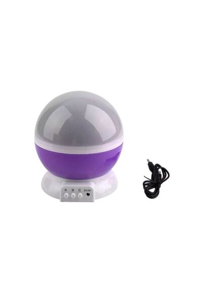 Generic Sky Rotating Projector Starry Night LED Light Purple/White/Black