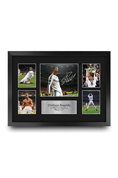 Generic Alayra Framed Cristiano Ronaldo Real Madrid Printed Memorabilia Signe...