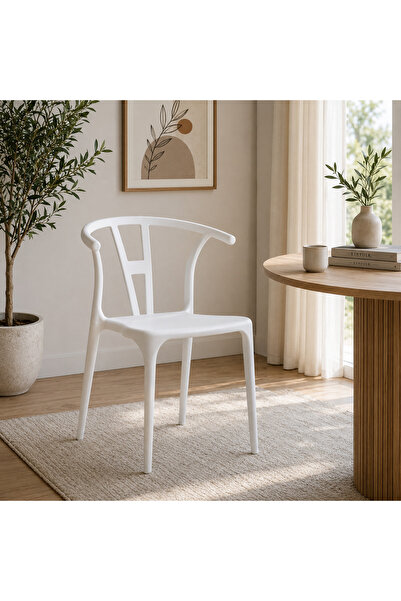 N.zone Modern Chair with Elegant Curved Design and Durable Plastic Frame - Id...