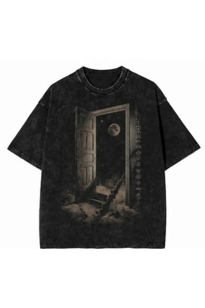 bellanova Vintage Washed Smoked Printed Oversize T-Shirt