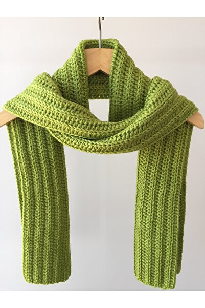 Mora Örgü Mora Knit Atkı El Örgüsü % 25 Kuzu Yünü Hafif Özel Atkı (22x190cm 2...