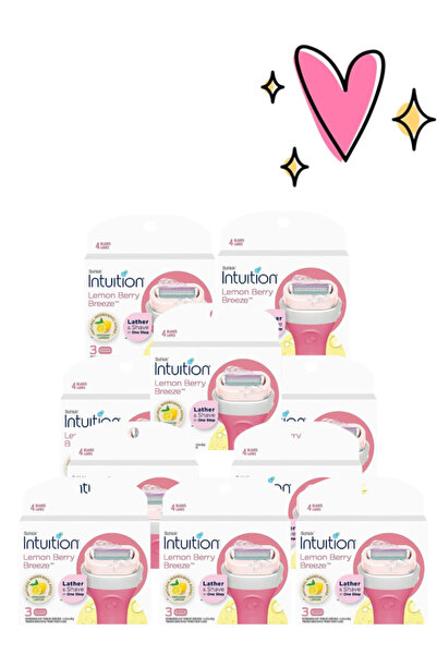Schick Intuition 10 Pieces Intuition Razor Lemon Berry Breeze 3 Pcs