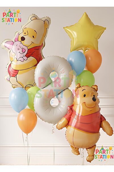 Parti Station Winnie The Pooh Balon Set 8 Yaş 10 Parça Winnie The Pooh ve Pig...