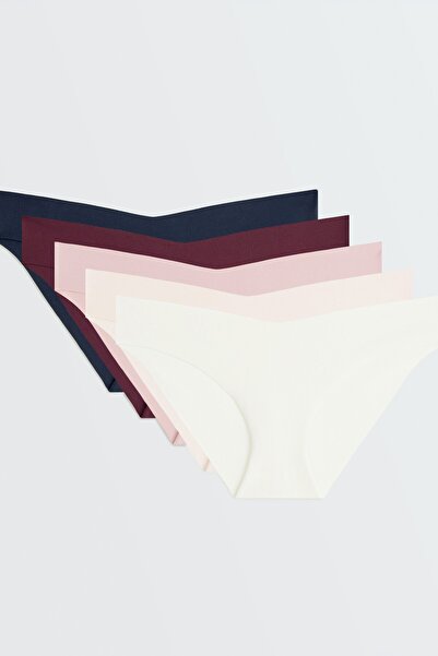 Oysho 5'li V kesim laser cut görünmez poliamit bikini külot