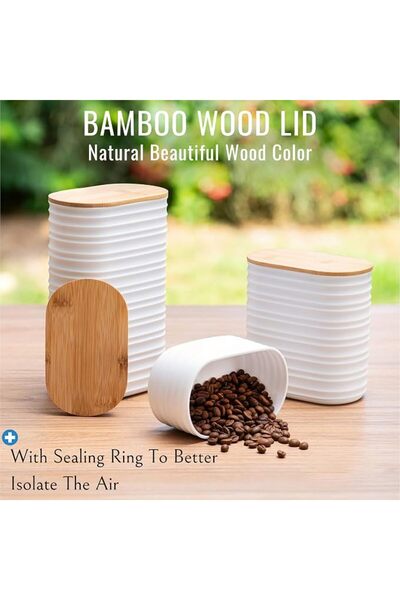 KASTWAVE Flour Sugar Storage Containers, Canisters Sets for The Kitchen, Airt...