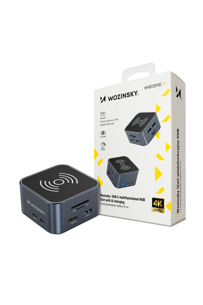 WOZINSKY Hub USB-C 12W 1 cu încărcare wireless pentru laptop