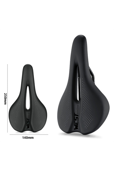 Choice Black WEST BIKING Hollow Bicycle Saddle PU Anti-slip MTB Road Bike Sad...