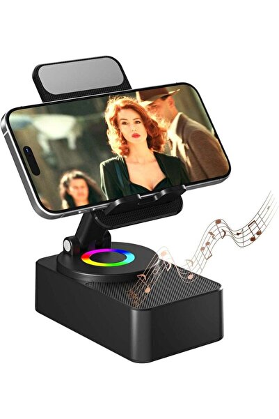 HXD Zoomlion Cell Phone Stand with Bluetooth Speaker, Adjustable Desktop Phon...