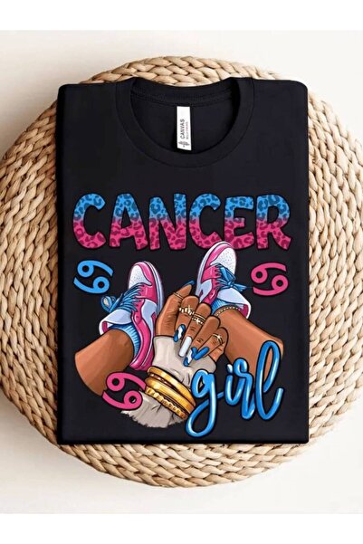 LİNA06 Cancer Birthday Women Sneakers Nails Zodiac T-Shirt