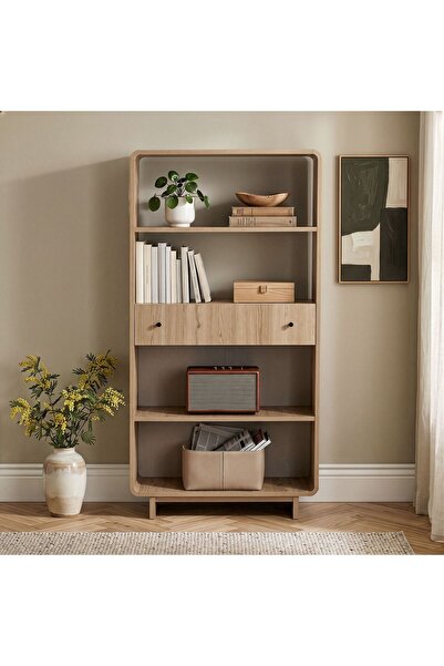 Rani Mobilya Rani Home Kitaplık Sepet Meşe 78 Cm HC-5753