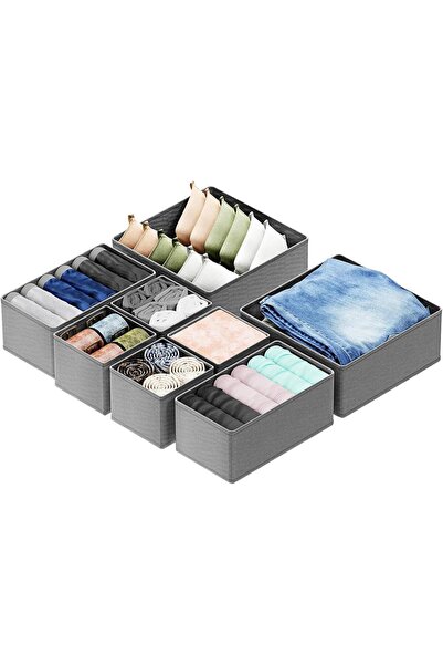 STARSTAR 8-piece drawer-style clothing storage box set for children's rooms a...