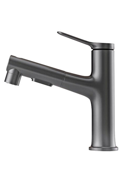STARSTAR (Grey) Bathroom faucet with pull-out nozzle - Three spray patterns, ...