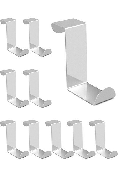STARSTAR 10-pack Z-hooks for door frames, cabinets, and drawers - Stainless s...