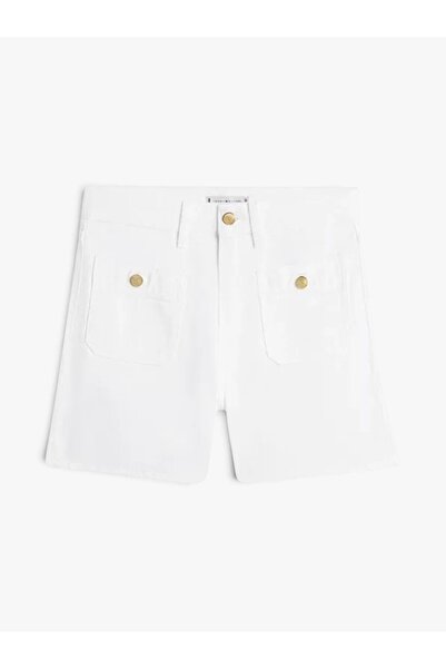Tommy Hilfiger DNM CLR MINI SHORT HW Kadın Beyaz - WW0WW49579