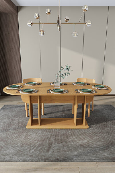asratrend Modern 8 Kişilik Mutfak Yemek Masası %100 MDF Mutfak Yemek Odası Ma...