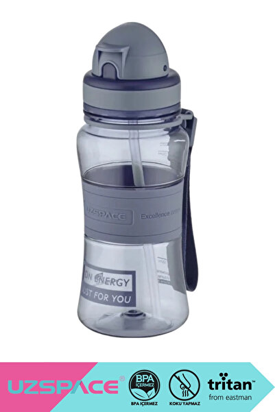 Uzspace 300ml New Collection Colors Tritan Water Bottle with Straw and Hand S...
