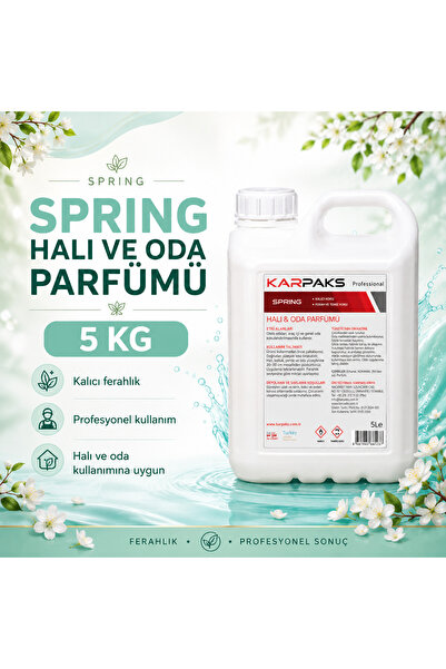 KARPAKS Spring Halı ve Oda Parfümü 5 L Bahar Esintili Ferah Koku Profesyonel ...