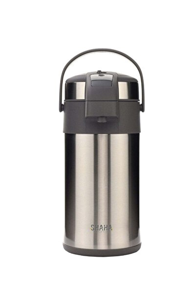SHAHA Pressure Thermos Air Pot 4 Liter Capacity Silver