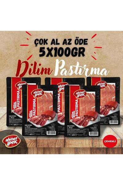 Ahmet İpek Sucukları Dilim Pastırma Çemenli 100 gr x 5