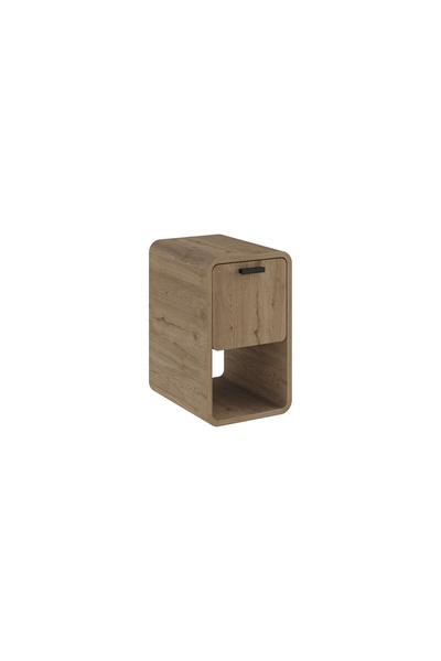 Mourah Home Modern Rovel Side Table - 58x25x50 CM - Natural Oak/ Beige - M.T.29793.2-4