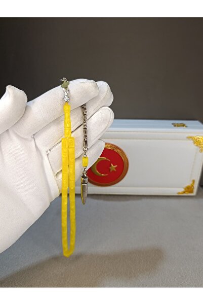 HALİL KOÇAK Bakelite Prayer Beads, Yellow Color, Wrist Length.