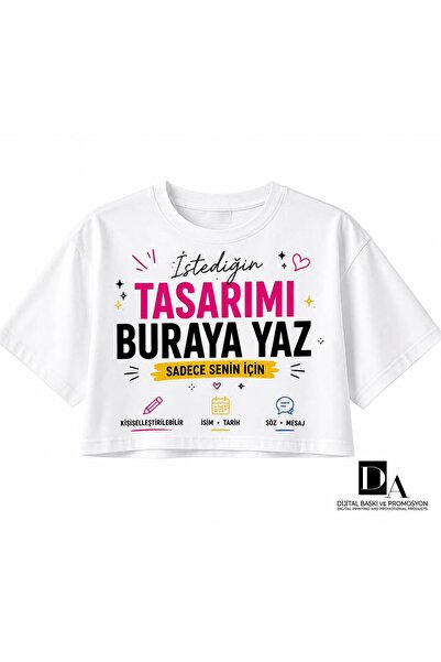 DA DİJİTAL Kadın Kişiye Özel Crop Tshirt