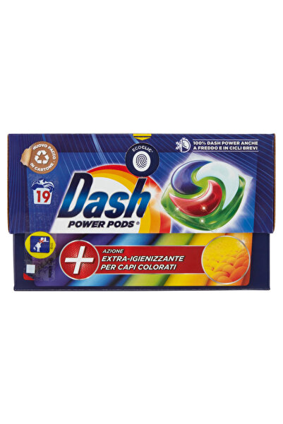 Dash Detergent Capsule Pods Power Extra Sanitizing for Colored Laundry 19 pcs...