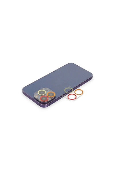 ArkhenX iPhone 13 Pro Max Colorful Camera Lens Protection Glass - Orange-Red